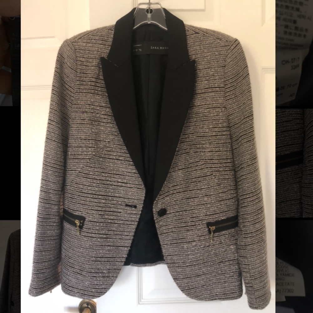 Zara Basic Tweed Blazer